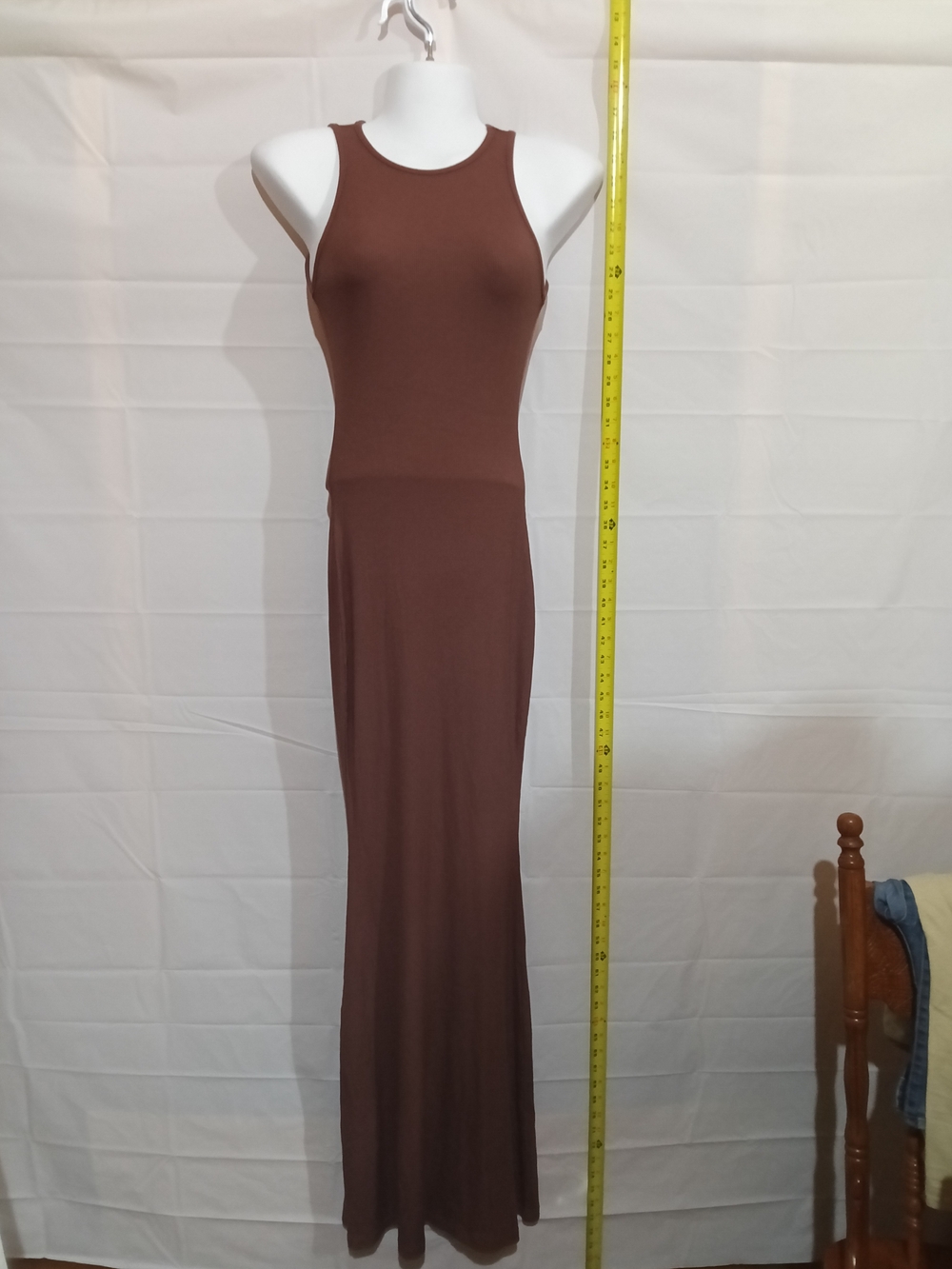 Sleek Chocolate Brown Maxi Tank Dress